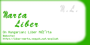 marta liber business card